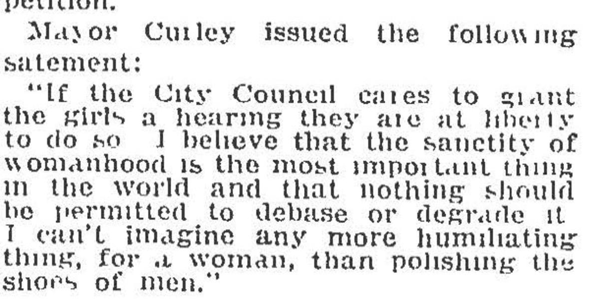 WomenBootblacksRebuffedByCurley