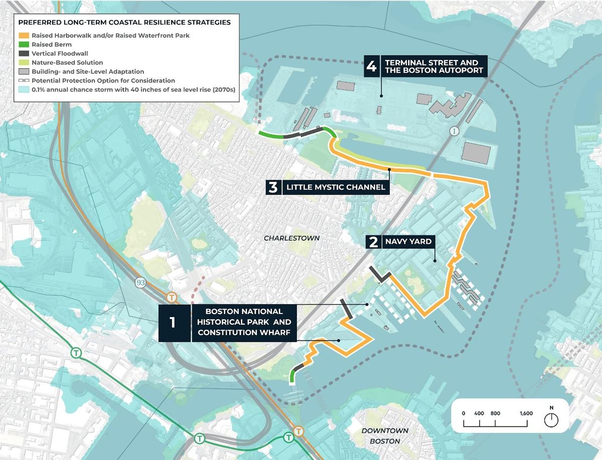 Coastal resilience strategies map