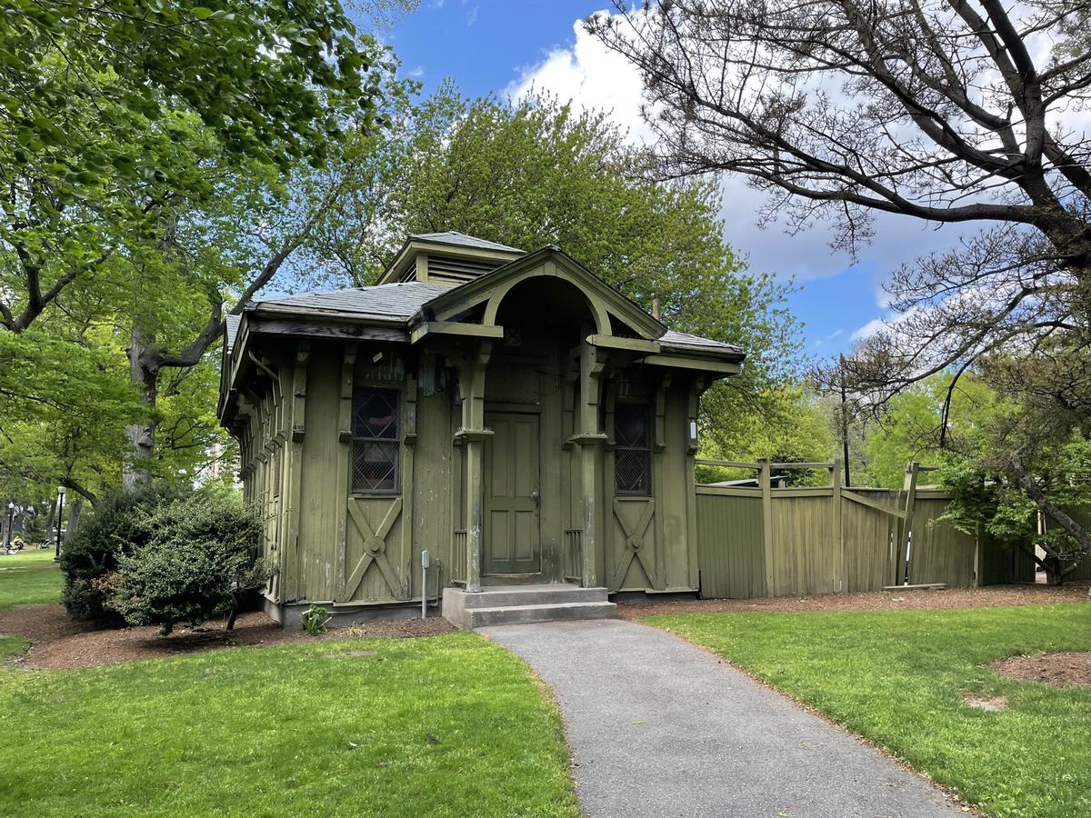 Public garden tool house