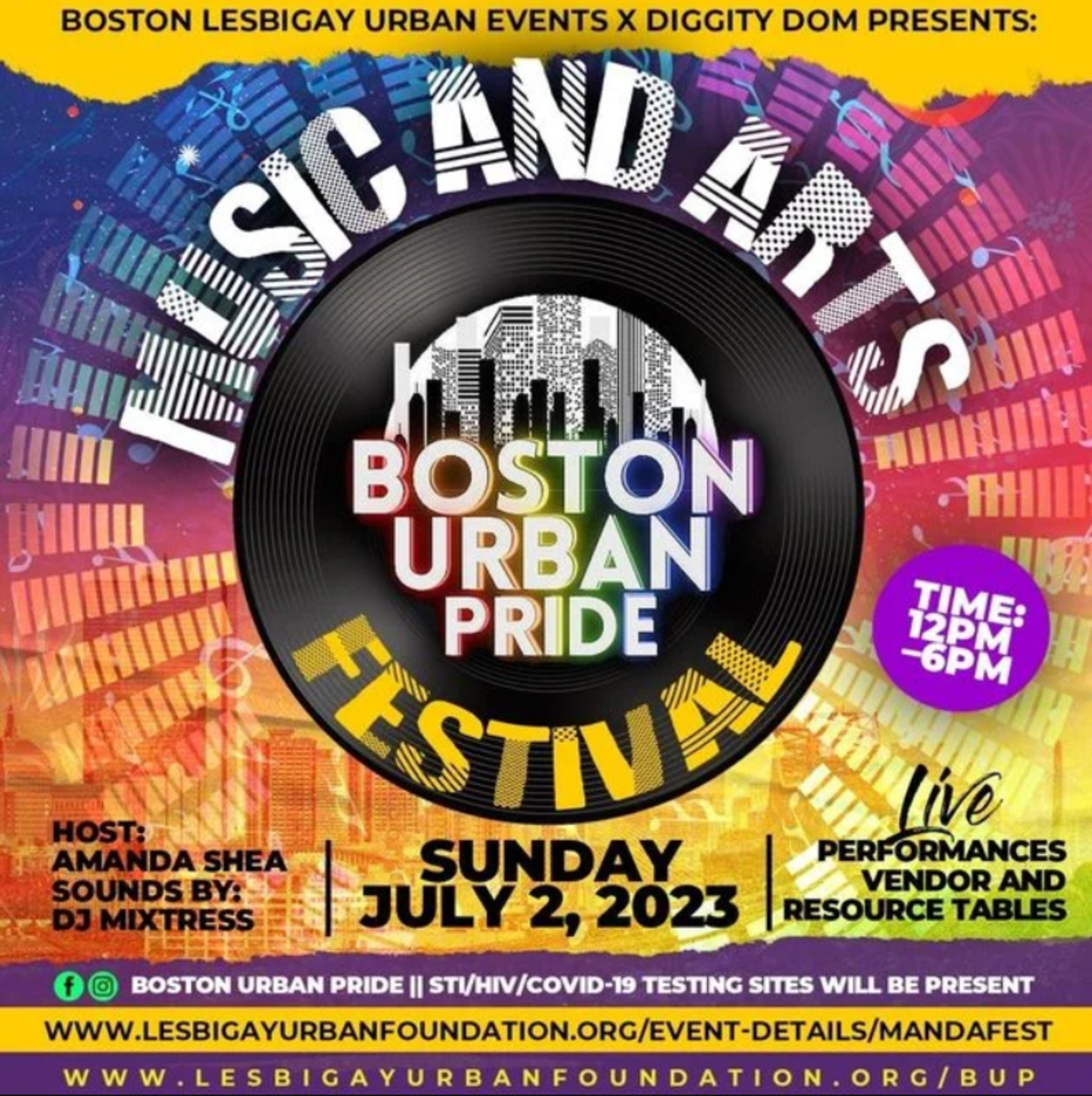 Boston Urban Pride event flyer