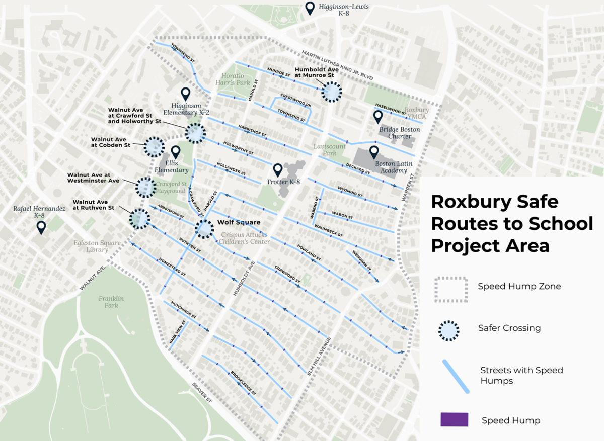 Roxbury Safe Routes To School Map
