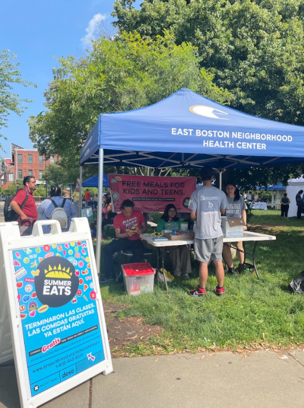 Summer Eats poster at EBHC farmers market