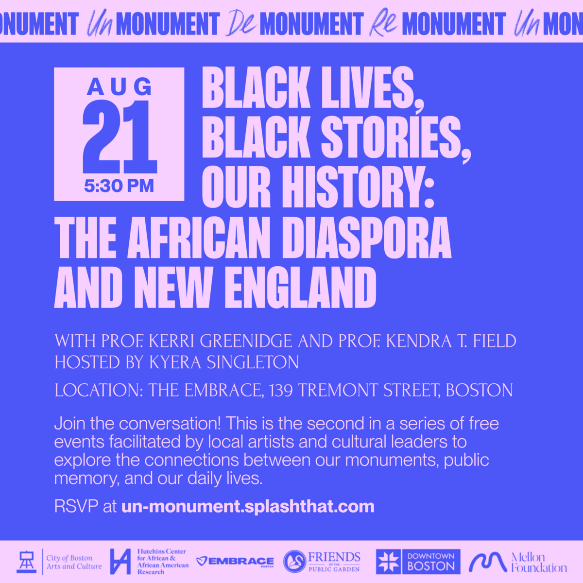 "Black Lives, Black Stories, Our History" flyer