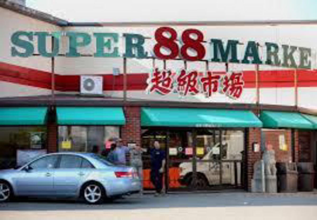 an image of the store front of the super 88 market
