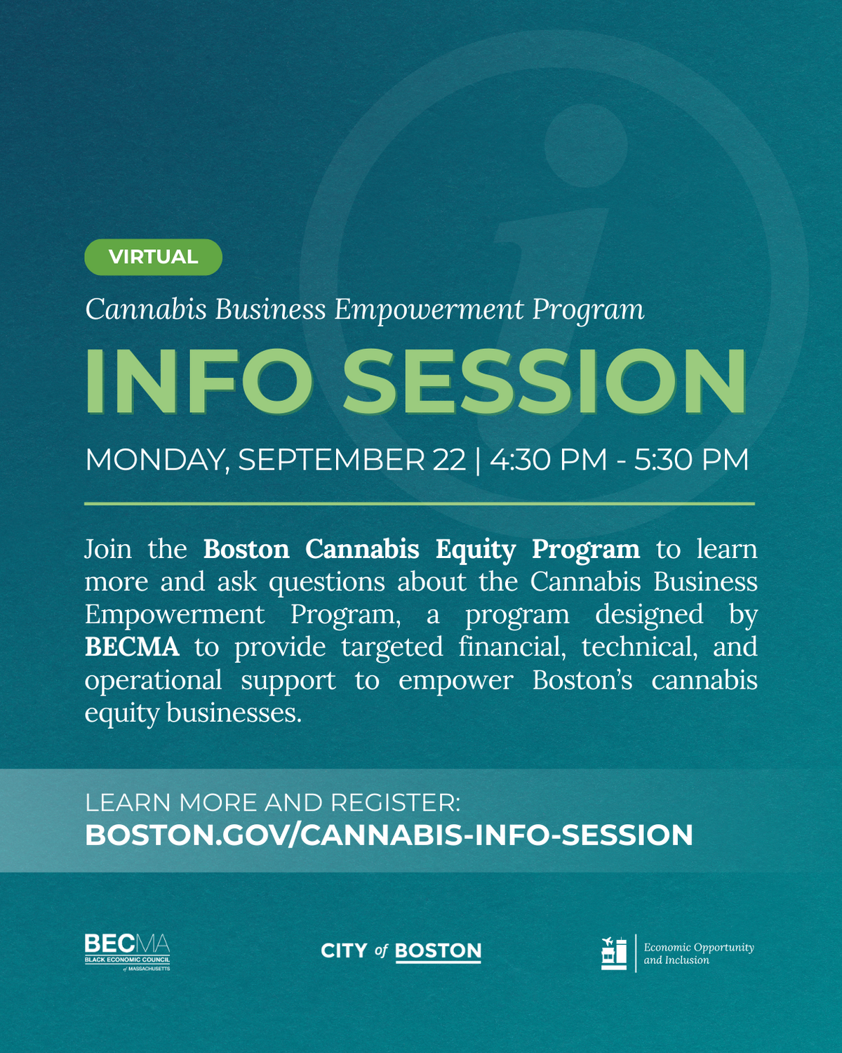 Graphic for Cannabis Empowerment Program Info Session