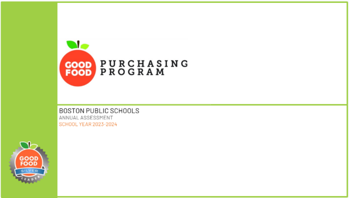 2023 2024 Boston Public Schools Good Food Purchasing Assessment Cover Page