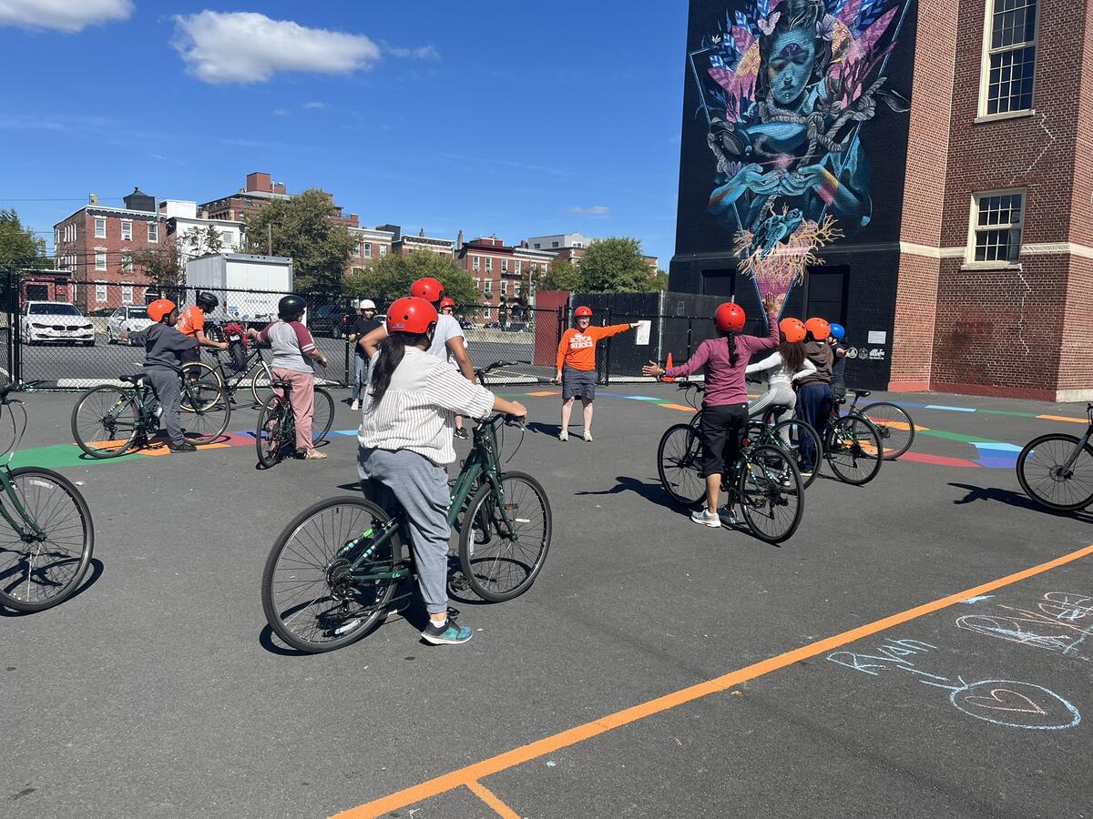 Attendees learn new bike skills during a Level 3 Learn to Ride workshop