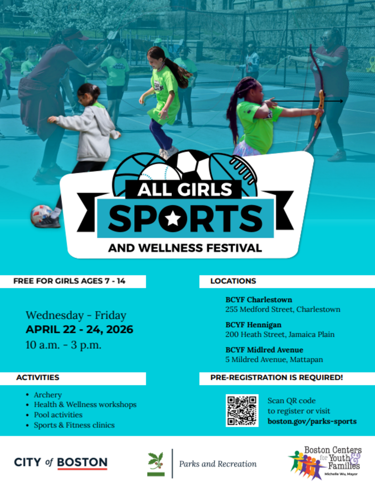 All Girls Sports and Wellness Festival Flyer