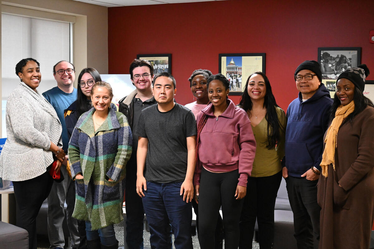 Volunteers completing tax training at the Center for Working Families