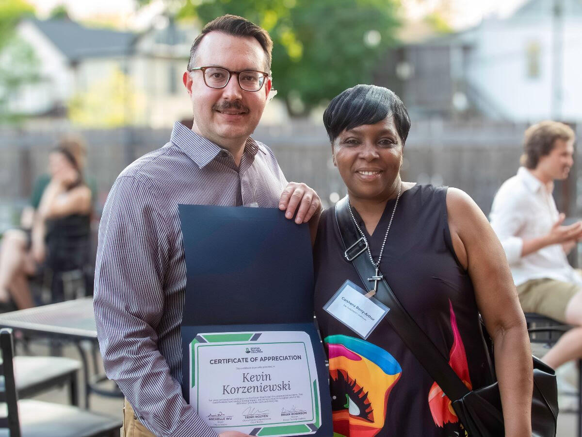 Kevin and Carshena at the Volunteer Appreciation Event.
