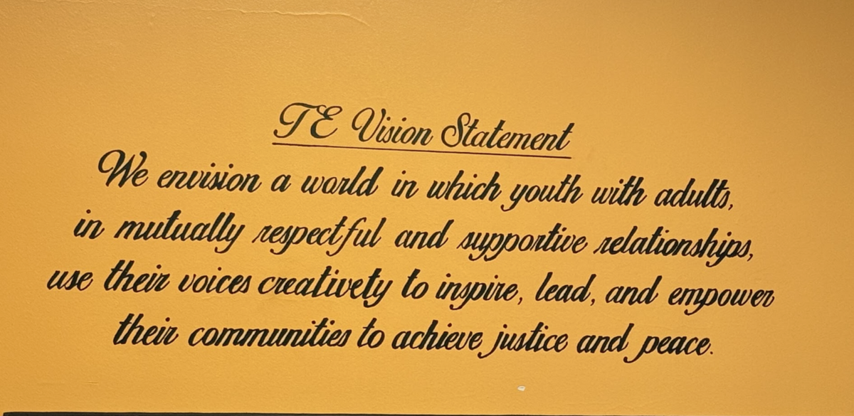 Photograph of Teen Empowerment's Vision Statement. 