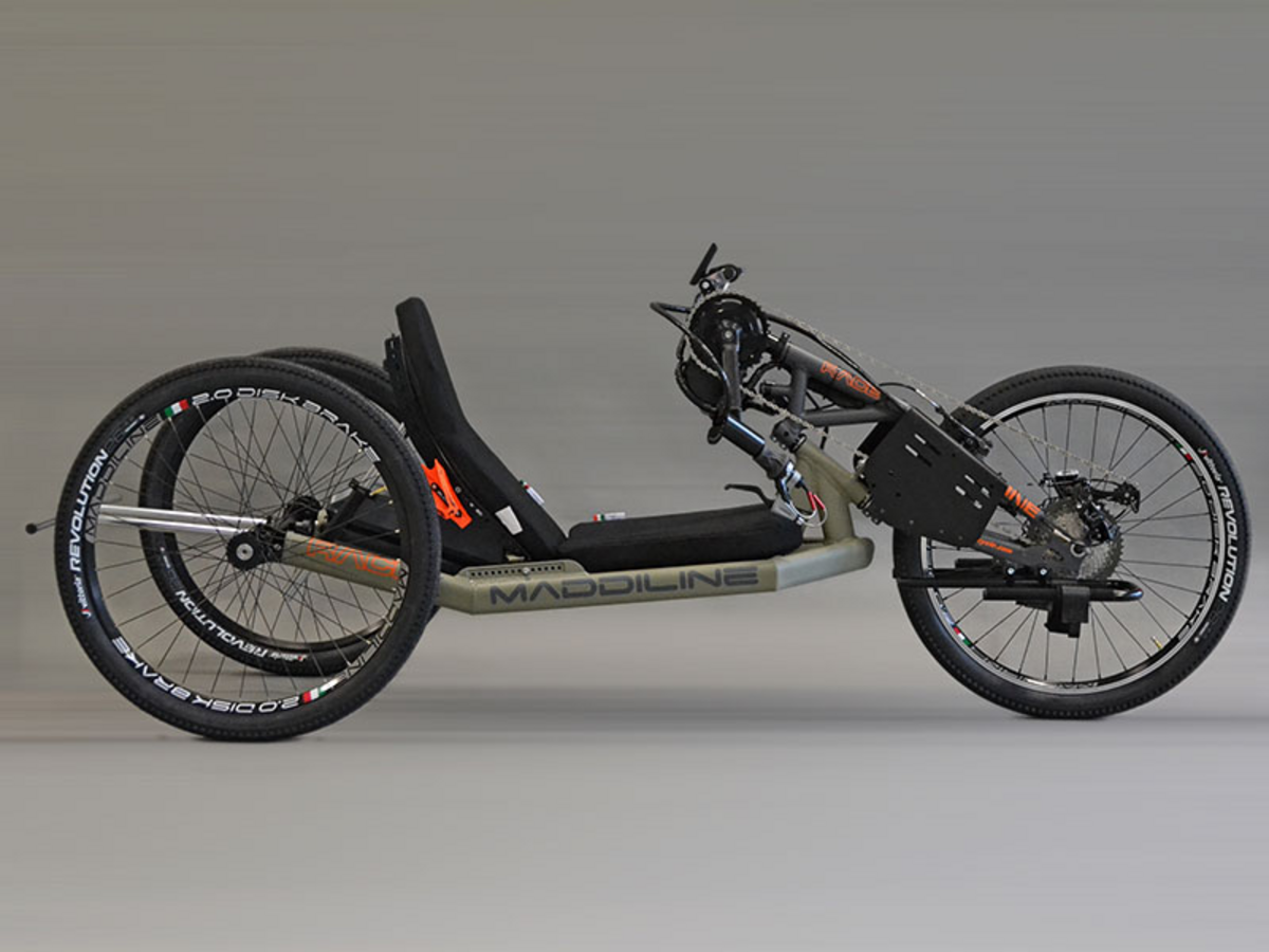an image of adaptive electric handcycle Maddline Race X