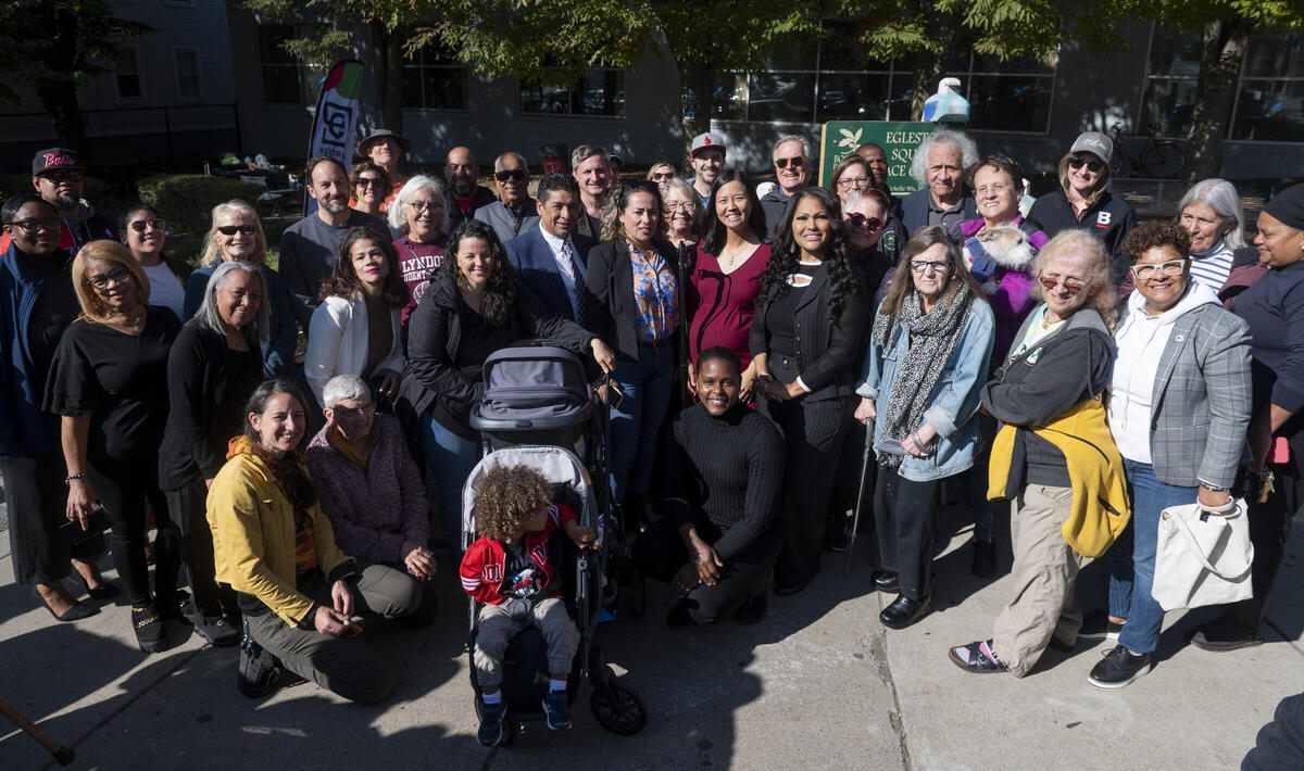 Egleston Square Peace Garden ribbon cutting