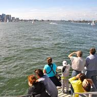 Image for a view of the city skyline from boston harbor