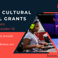 Flyer for 2021 Boston Cultural Council grants
