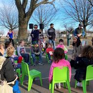 Participants in the recent Winter Warmer event at Moakley Park