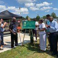 The football field at Harambee Park was dedicated in honor of Harry G. Wilson III and Dennis G. Wilson.