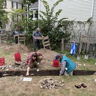 Archaeology dig in Boston