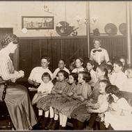 Story telling at the South End Branch. Boston Public Library. circa 1911-1923, Boston Public Library