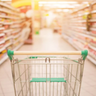 Cart in grocery store
