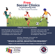 Image of flyer for youth soccer clinics