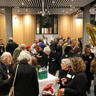 Photograph of guests at the Boston Landmarks Commission 50th Anniversary Event. 