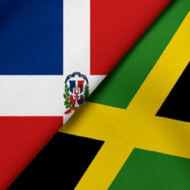 Dominican and Jamaican Flag