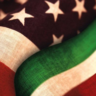 Italian and American flag