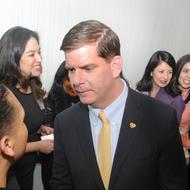 Image for mayor walsh greets professionals
