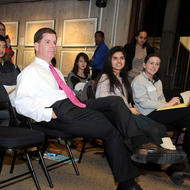 Image for mayor walsh at a meeting with the mayor's youth council in 2014
