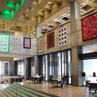 Image for some of the quilts on display at boston city hall 