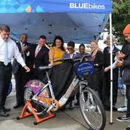 Image for mayor walsh celebrates the expansion of bluebikes into mattapan and roslindale