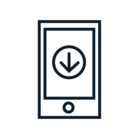 Cell Phone Download Icon