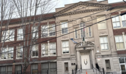Horace Mann School and Warren-Prescott outside of building / Charlestown