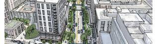 A sketch of the proposed plans for Harrison Avenue