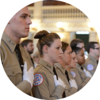 EMT Cadets are sworn in at their graduation ceremony